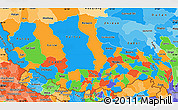 Political Simple Map of Xizang Zizhiqu (Tibet), political shades outside