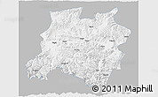 Gray 3D Map of Tingri, single color outside
