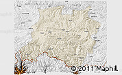 Shaded Relief 3D Map of Tingri, physical outside