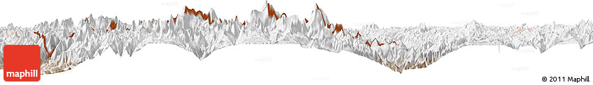 Physical Horizon Map of Tingri, lighten