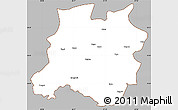 Gray Simple Map of Tingri, cropped outside