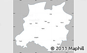 Gray Simple Map of Tingri, single color outside