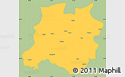 Savanna Style Simple Map of Tingri, single color outside