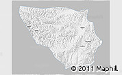 Gray 3D Map of Xaitongmoin, single color outside