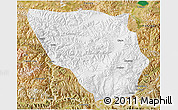 Physical 3D Map of Xaitongmoin, satellite outside