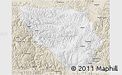 Physical 3D Map of Xaitongmoin, shaded relief outside