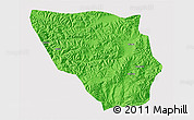 Political 3D Map of Xaitongmoin, cropped outside