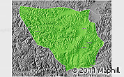 Political 3D Map of Xaitongmoin, desaturated