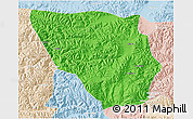 Political 3D Map of Xaitongmoin, lighten