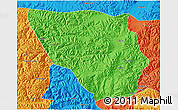 Political 3D Map of Xaitongmoin