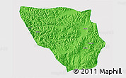 Political 3D Map of Xaitongmoin, single color outside