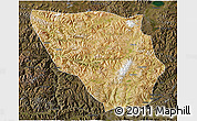 Satellite 3D Map of Xaitongmoin, darken