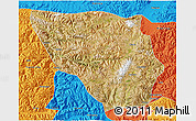 Satellite 3D Map of Xaitongmoin, political outside