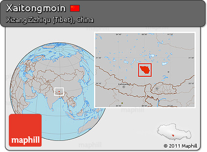 Gray Location Map of Xaitongmoin