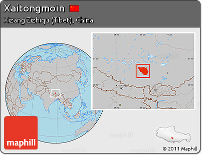Gray Location Map of Xaitongmoin