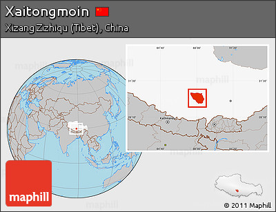 Gray Location Map of Xaitongmoin, highlighted parent region