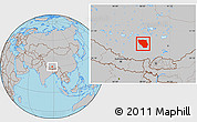 Gray Location Map of Xaitongmoin
