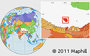 Political Location Map of Xaitongmoin, highlighted parent region