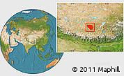 Satellite Location Map of Xaitongmoin