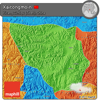 Political Map of Xaitongmoin