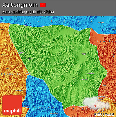 Political Map of Xaitongmoin