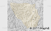 Shaded Relief Map of Xaitongmoin, desaturated