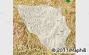 Shaded Relief Map of Xaitongmoin, satellite outside