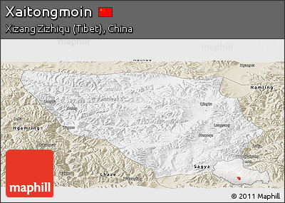 Classic Style Panoramic Map of Xaitongmoin