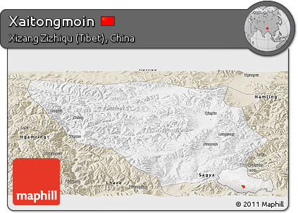 Classic Style Panoramic Map of Xaitongmoin
