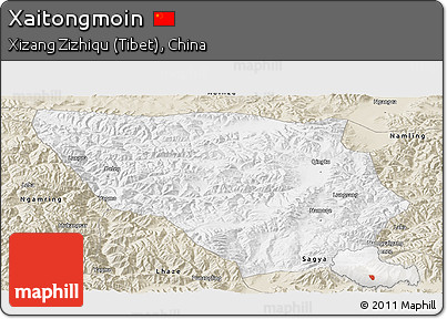 Classic Style Panoramic Map of Xaitongmoin