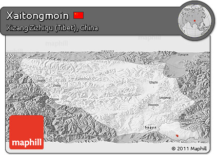 Gray Panoramic Map of Xaitongmoin