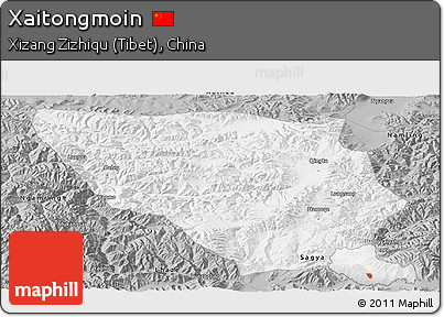 Gray Panoramic Map of Xaitongmoin