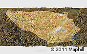 Satellite Panoramic Map of Xaitongmoin, darken