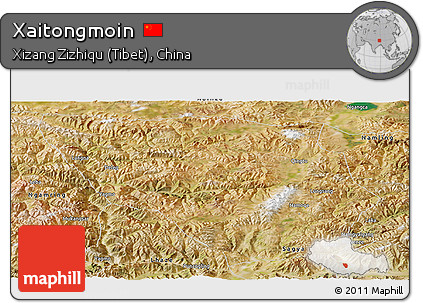 Satellite Panoramic Map of Xaitongmoin