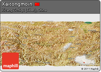 Satellite Panoramic Map of Xaitongmoin