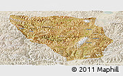 Satellite Panoramic Map of Xaitongmoin, lighten