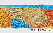 Satellite Panoramic Map of Xaitongmoin, political outside