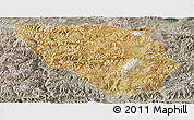 Satellite Panoramic Map of Xaitongmoin, semi-desaturated