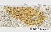 Satellite Panoramic Map of Xaitongmoin, shaded relief outside