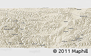 Shaded Relief Panoramic Map of Xaitongmoin