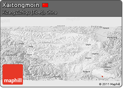 Silver Style Panoramic Map of Xaitongmoin