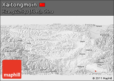 Silver Style Panoramic Map of Xaitongmoin