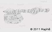 Physical 3D Map of Xigaze, cropped outside