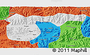 Physical 3D Map of Xigaze, political outside