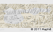 Physical 3D Map of Xigaze, shaded relief outside