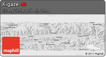 Physical Panoramic Map of Xigaze
