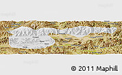 Physical Panoramic Map of Xigaze, satellite outside