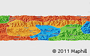 Political Panoramic Map of Xigaze