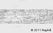 Silver Style Panoramic Map of Xigaze