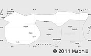 Silver Style Simple Map of Xigaze